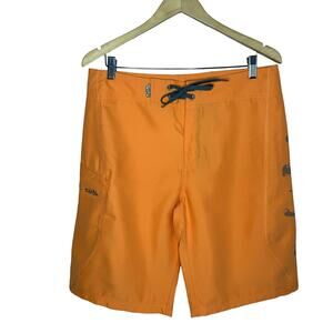 Salt Life SLX-QD Vapor Stretch Board Shorts Mens Size 32 Orange